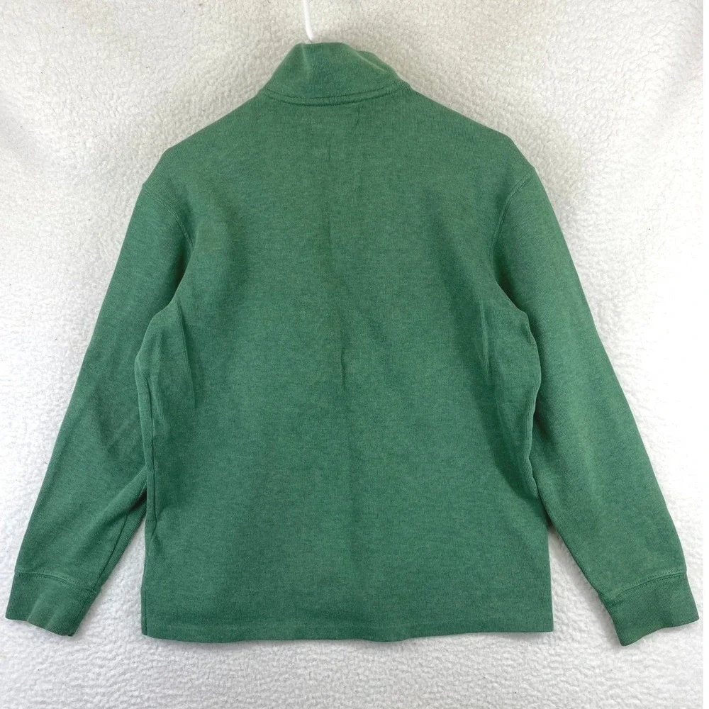 Polo Ralph Lauren 1/4 Zip Pullover Sweater Mens M Green Knit Long Sleeve Preppy